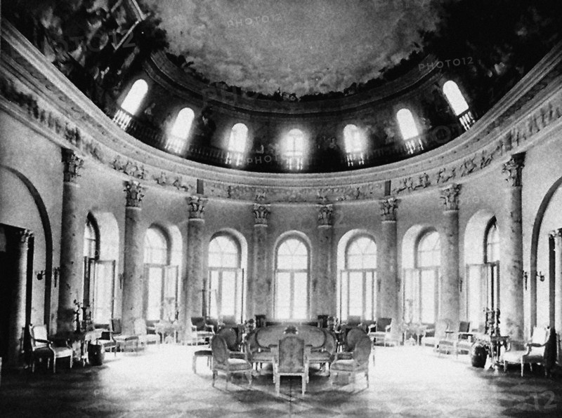 Ostafyevo Estate. Oval Hall, End of 19th century. Artist: Anonymous