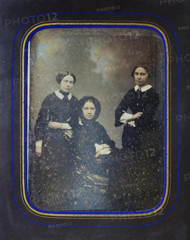 Portrait of sisters Pashkov, 1840s. Artist: Levitsky, Sergei Lvovich (1819-1898)