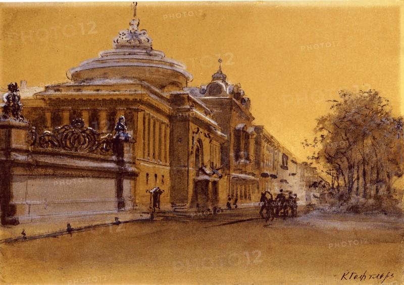 The Panayev Theatre in Saint Petersburg. Artist: Geftler, Karl (1853-1918)