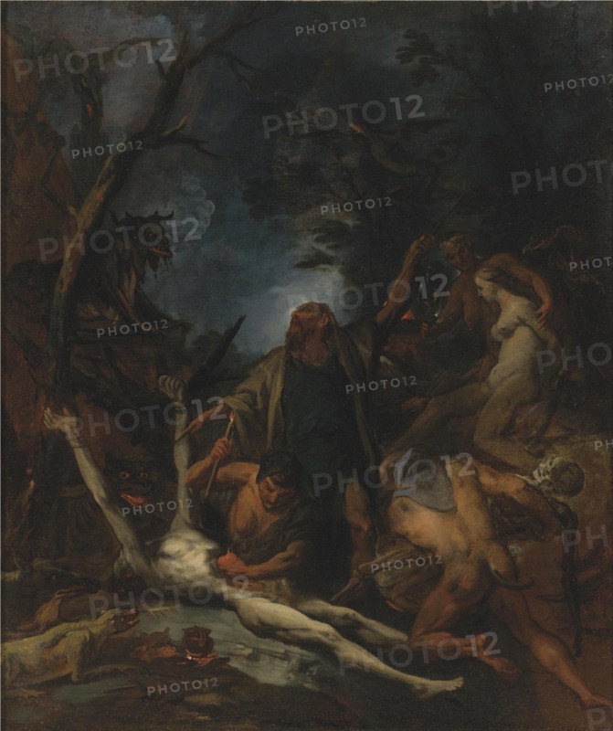 Witches at a black mass. Artist: Dandini, Ottaviano (ca 1706-1740)