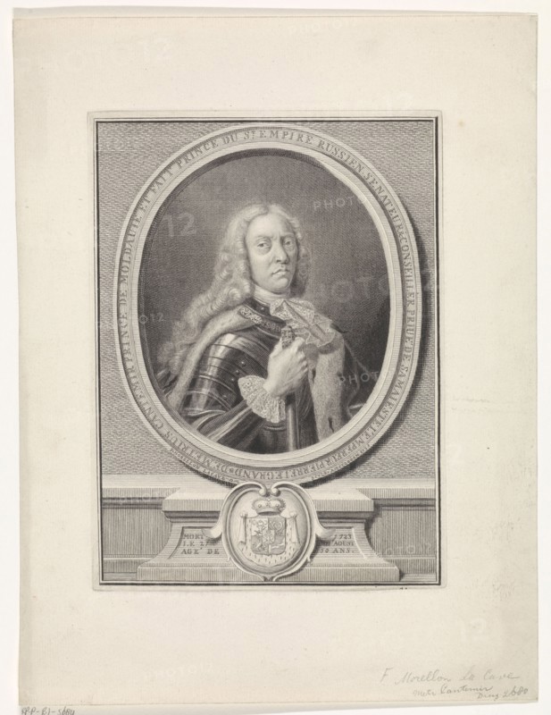 Dimitrie Cantemir (1673-1723), 1735. Artist: La Cave, François Morellon de (active 18th century)