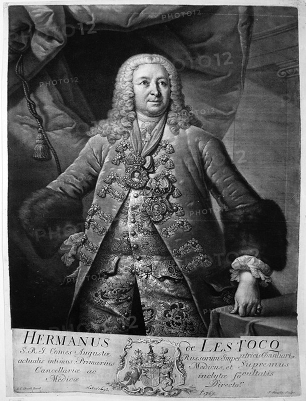 Count Jean Armand de L'Estocq (1692-1767). Artist: Stenglin, Johann (1715-1770)