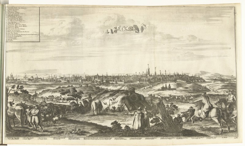 View of Moscow, 1726. Artist: Aa, Pieter van der (1659-1733)