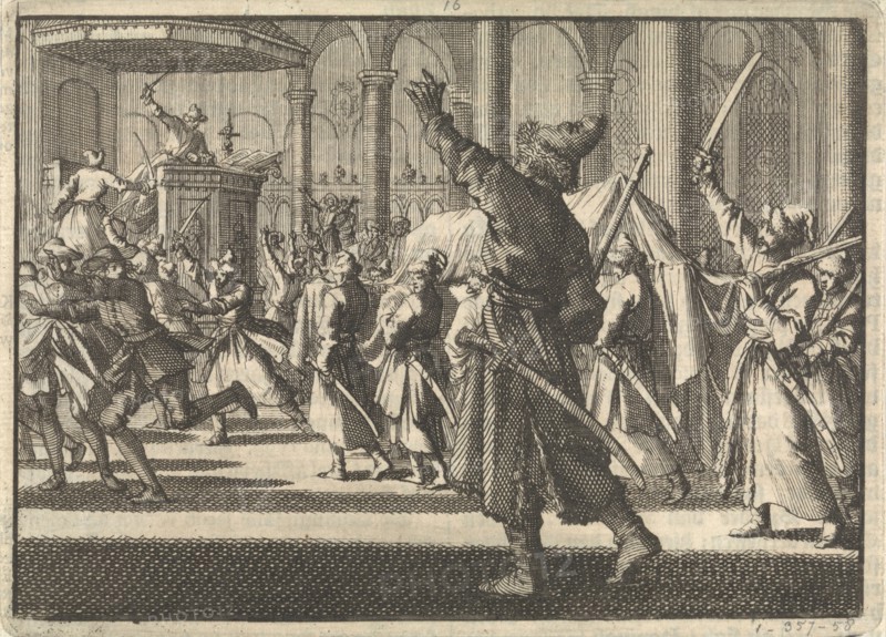 The Poles in the Riddarholm Church in Stockholm, 1698. Artist: Aa, Pieter van der (1659-1733)