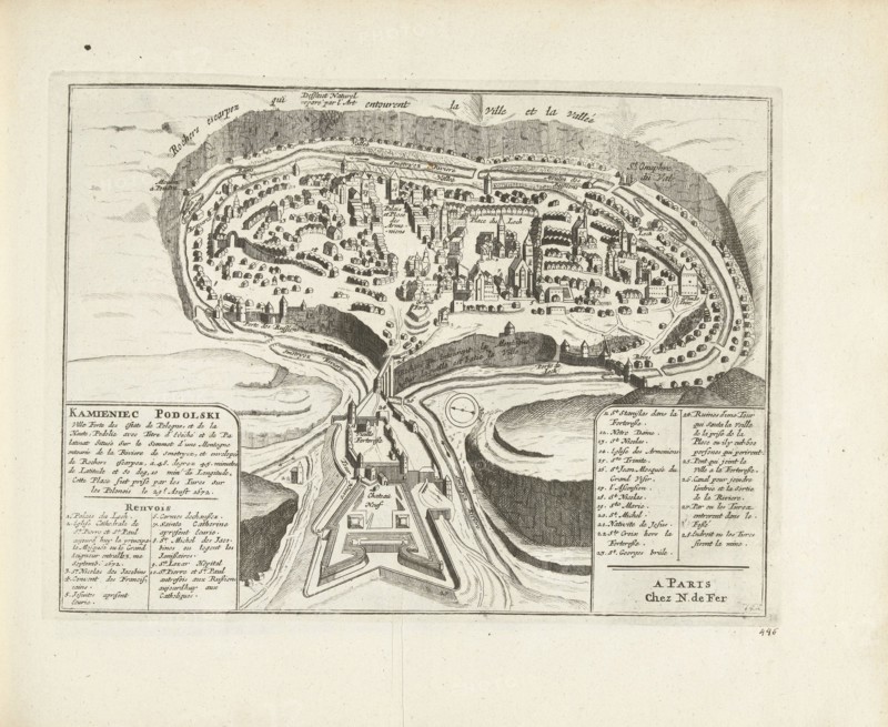 Map of Kamyanets-Podilsky, 1726. Artist: Aa, Pieter van der (1659-1733)