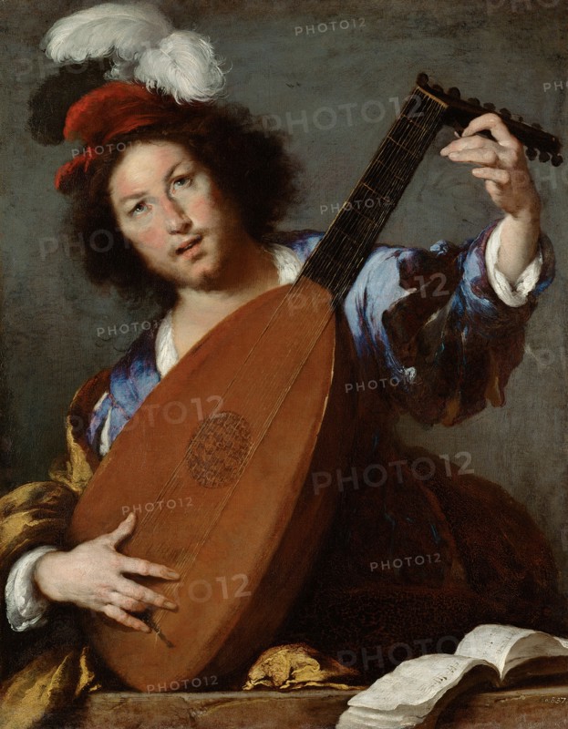 The Lute player, c. 1645. Artist: Strozzi, Bernardo (1581-1644)