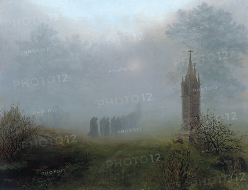 Procession in the Fog, 1828. Artist: Oehme, Ernst Ferdinand (1797-1855)