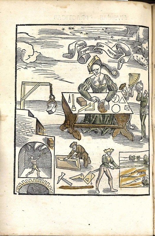 Margarita Philosophica. Geometry, 1504. Artist: Reisch, Gregor (1467-1525)