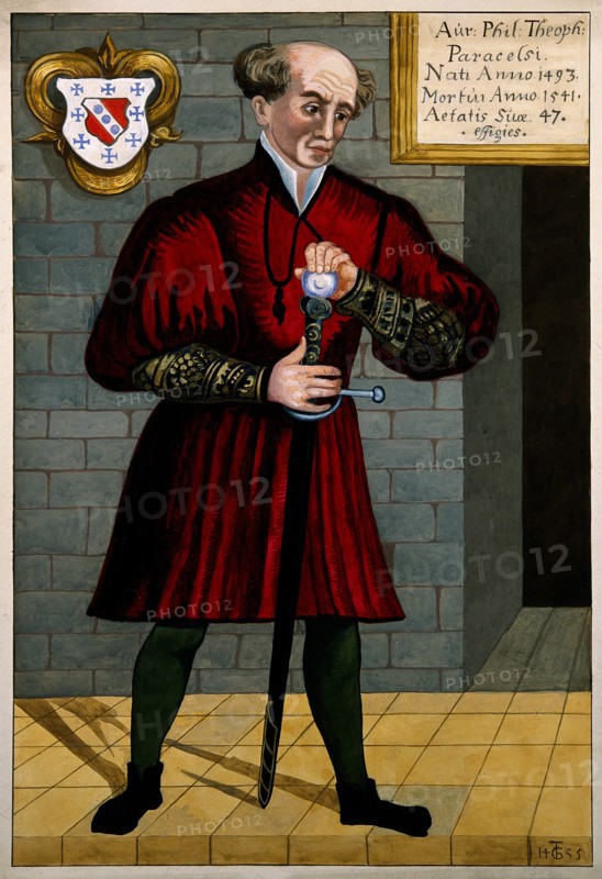 Philippus Theophrastus Aureolus Bombastus von Hohenheim (Paracelsus), c. 1550. Artist: Anonymous