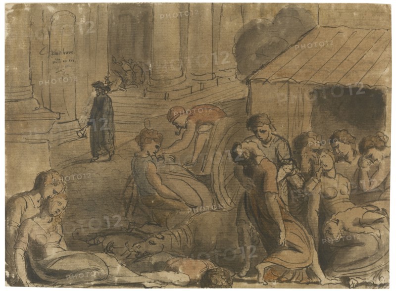 Great Plague of London, c. 1779. Artist: Blake, William (1757-1827)