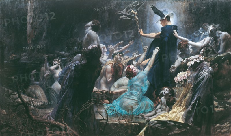 The Souls of Acheron, 1898. Artist: Hirémy-Hirschl, Adolf (1860-1933)