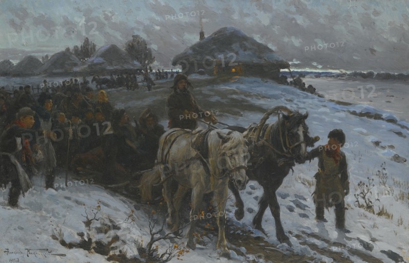 Leaving For The Hunt, 1915. Artist: Makovsky, Alexander Vladimirovich (1869-1924)