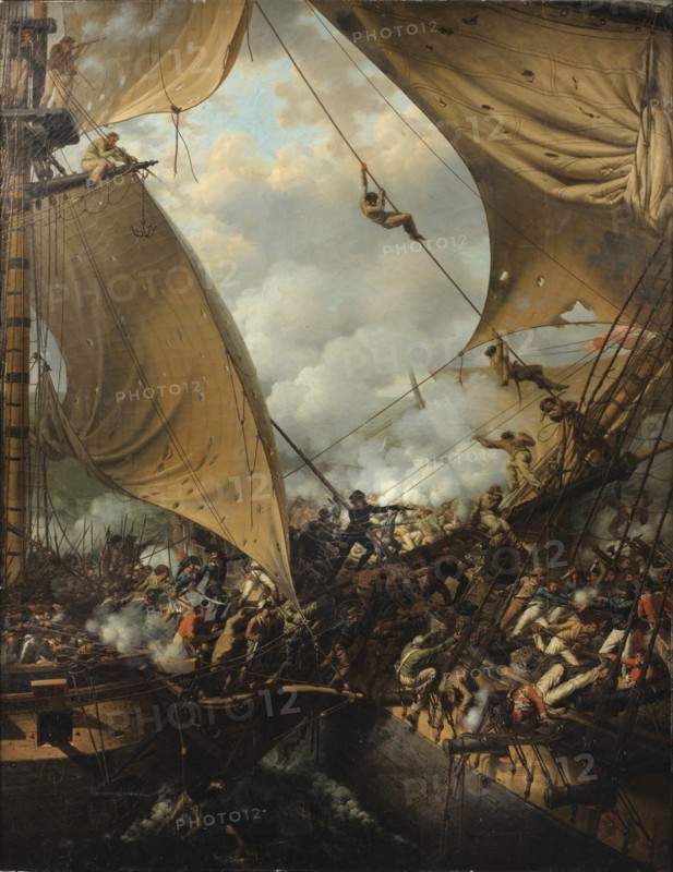 Boarding scene. Artist: Crépin, Louis-Philippe (1772-1851)