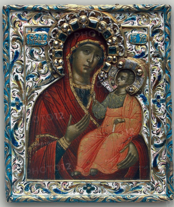 The Theotokos of Tikhvin, End of 17th century. Artist: Russian icon