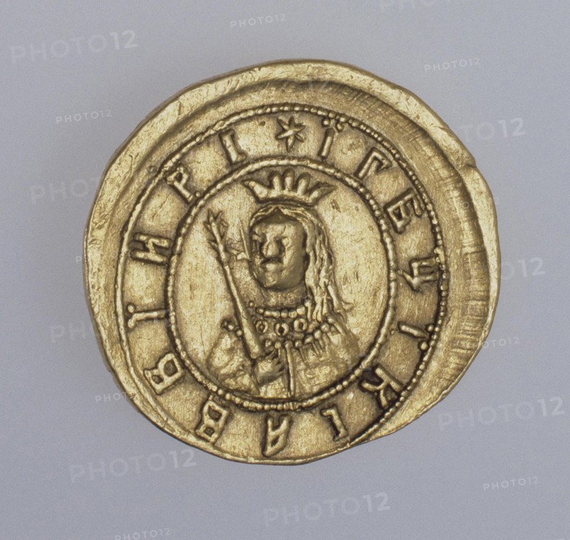 Gold coin of the regent Sophia Alekseyevna, Between 1682 and 1687. Artist: Numismatic, Russian coins