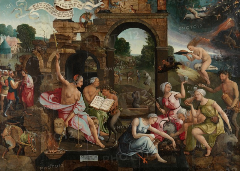 Saul and the Witch of Endor, 1526. Artist: Cornelisz van Oostsanen, Jacob (ca. 1470-1533)