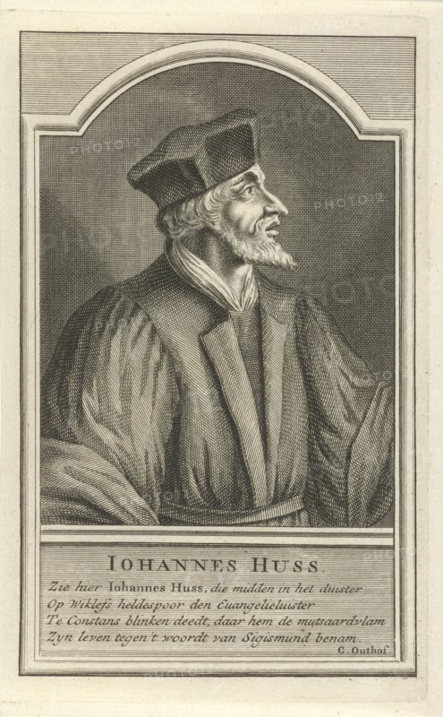 Portrait of John Hus, c. 1710. Artist: Laan, Adolf van der (1684-1755)