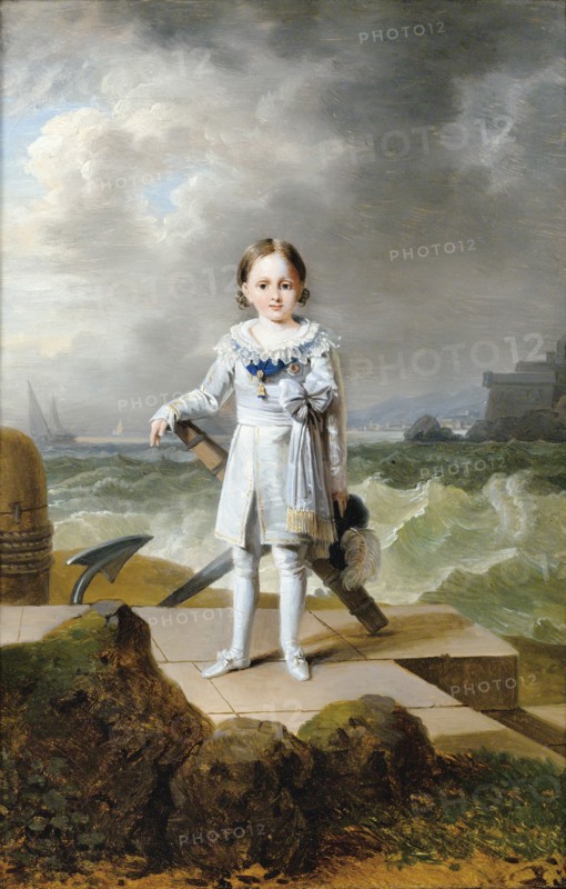 Portrait of Prince Napoléon Louis Bonaparte (1804-1831), c. 1810. Artist: Kinson, François-Joseph (1770-1839)