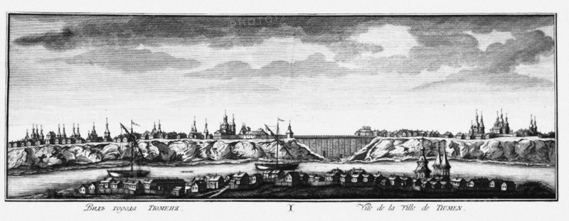 View of Tyumen, ca 1735. Artist: Lürsenius, Johann Wilhelm (1704-1771)