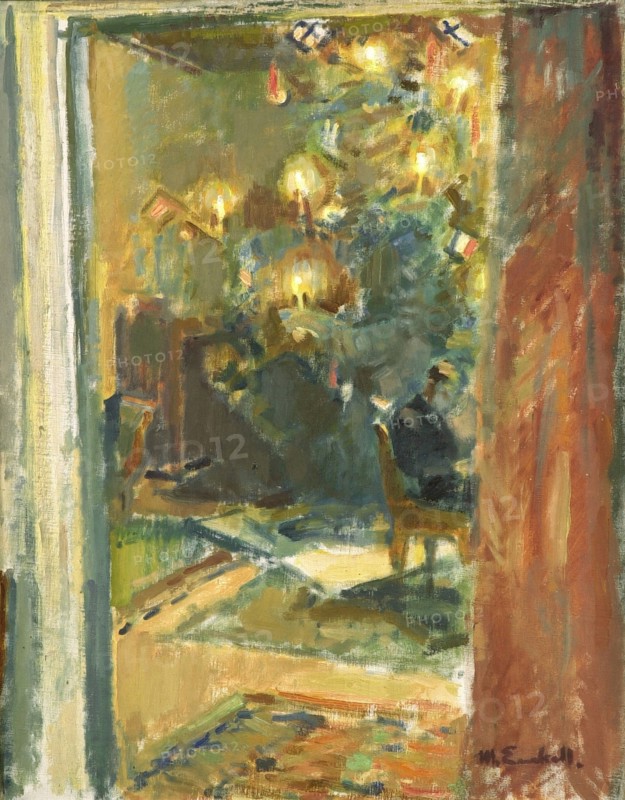 Christmas Tree in the Salon of Kilo Manor, Early 1920s. Artist: Enckell, Magnus (1870-1925)