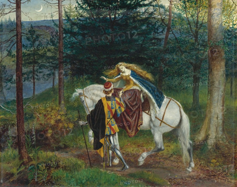 Illustration for La Belle Dame sans Merci by John Keats, 1865. Artist: Crane, Walter (1845-1915)