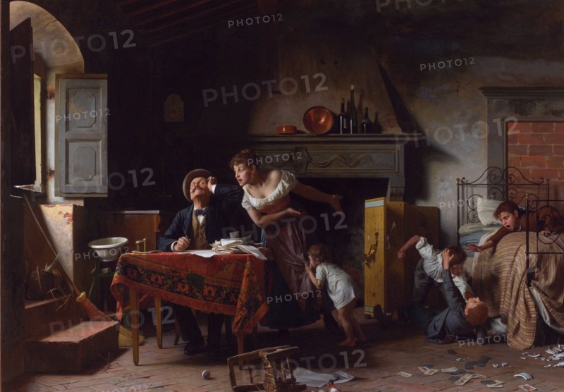 Home, Sweet Home. Artist: Saltini, Pietro (1839-1908)