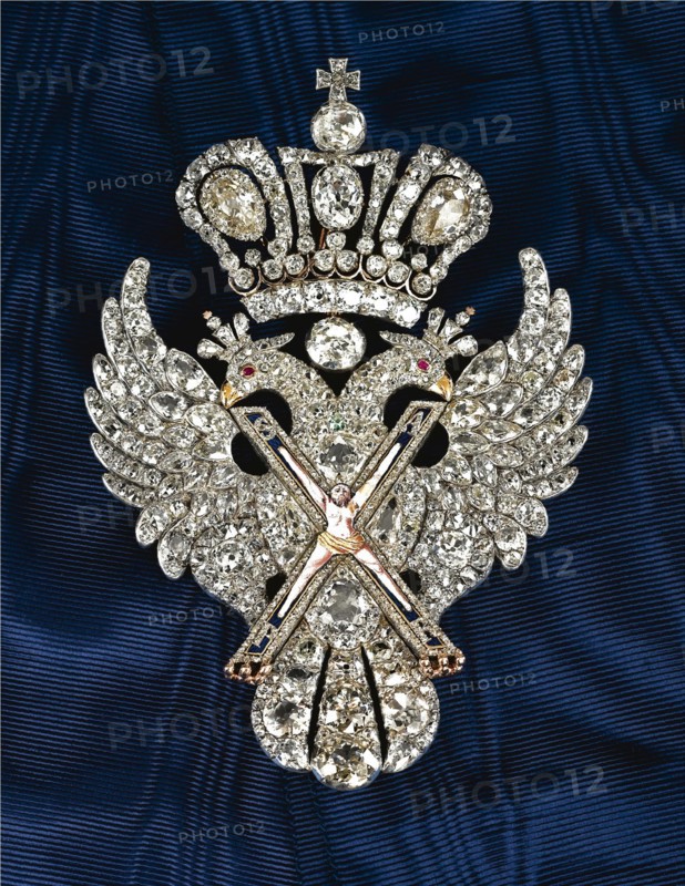 Badge of the Order of St. Andrew the Apostle the First-Called, c. 1800. Artist: Orders, decorations and medals