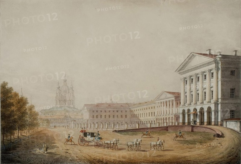 The Smolny Institute for Noble Maidens in Saint Petersburg, 1823. Artist: Galaktionov, Stepan Philippovich (1779-1854)