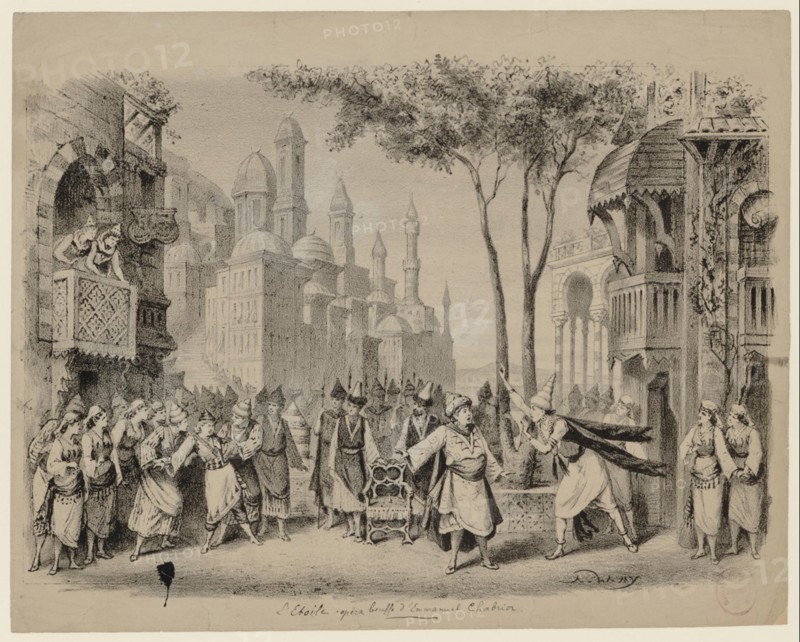 The Opera L'étoile by Emmanuel Chabrier in the Théâtre des Bouffes-Parisiens, 1877. Artist: Lami, Eugène Louis (1800-1890)
