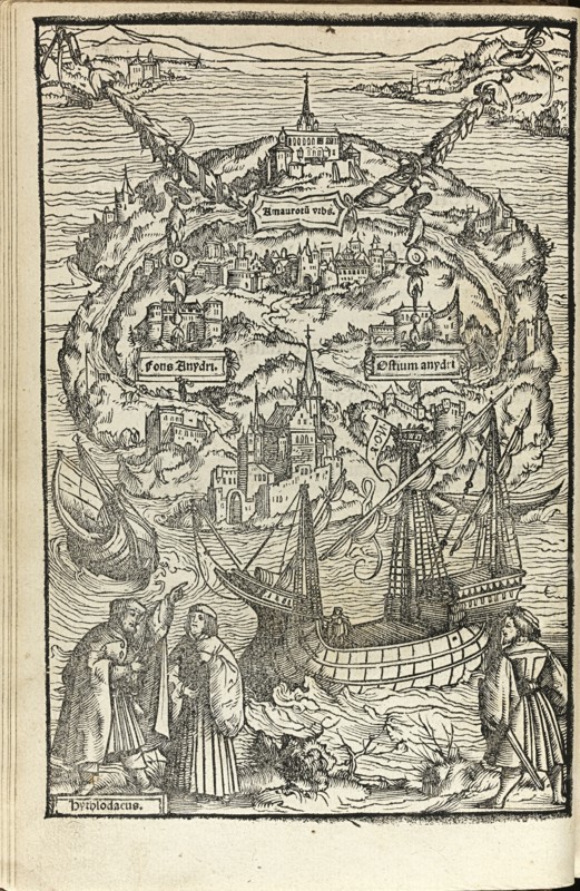 Utopia by Thomas More, 1518. Artist: Holbein, Ambrosius (1494-ca. 1520)