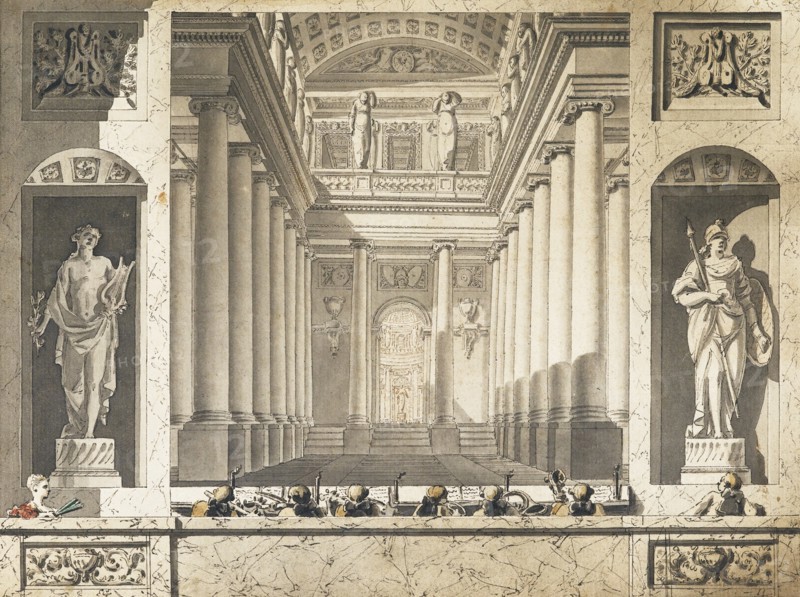 Théâtre des Tuileries, 1788. Artist: Anonymous