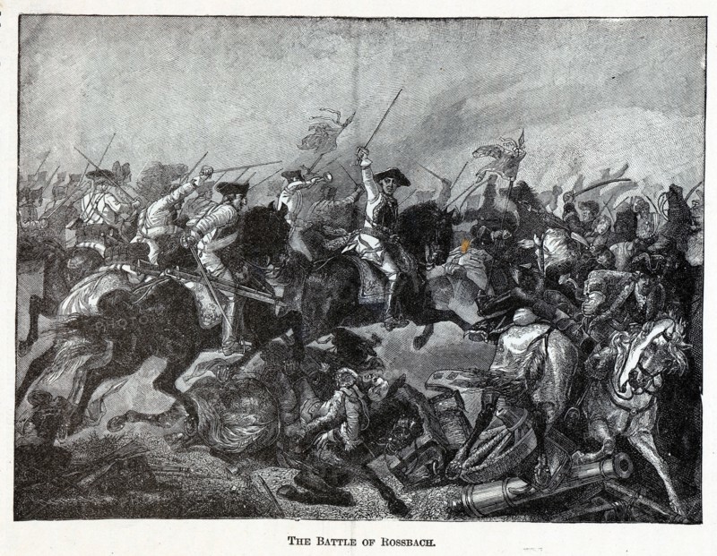 The Battle of Rossbach, 1882. Artist: Anonymous