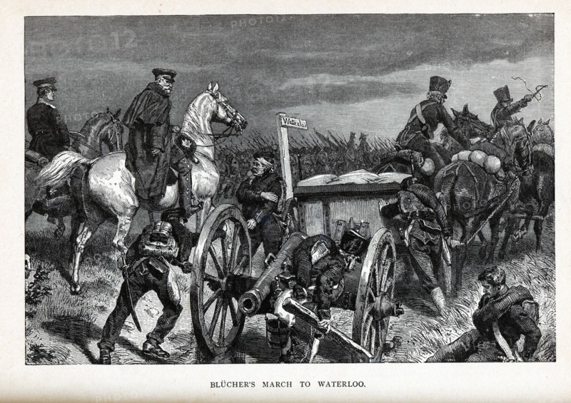 Blücher's Marsh to Waterloo, 1882. Artist: Anonymous