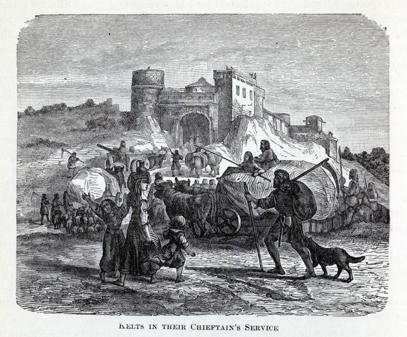 Celts in their chieftains service, 1882. Artist: Anonymous