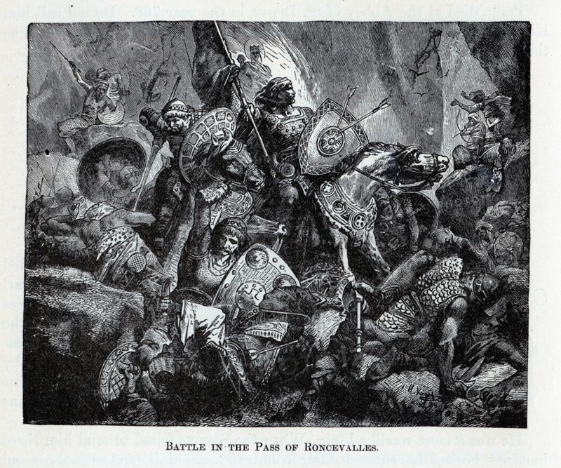 The Battle of Roncevaux Pass, 1882. Artist: Anonymous