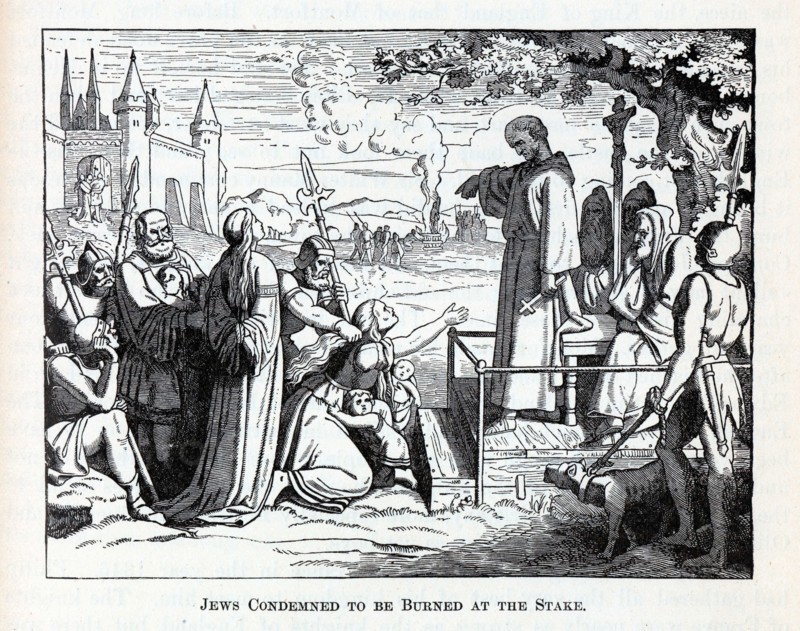 Jews Condemned to be Burned at the Stake, 1882. Artist: Anonymous