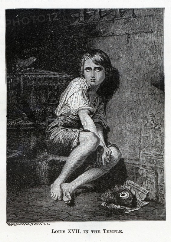 Louis XVII in the Temple, 1882. Artist: Oertel, Kaspar (1840-?)