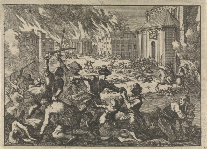 Sack of Magdeburg, 1698. Artist: Aa, Pieter van der (1659-1733)