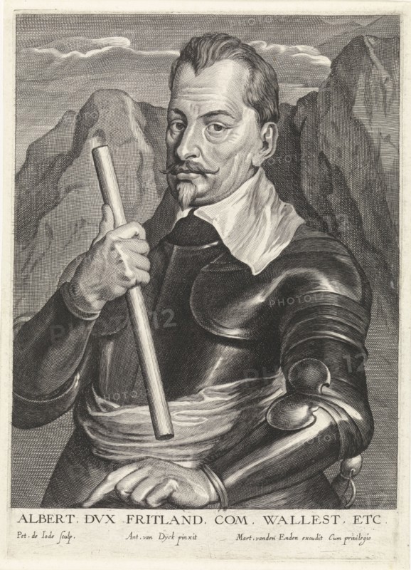 Albrecht von Wallenstein (1583-1634), c.1630. Artist: Jode, Pieter I, de (1570-1634)