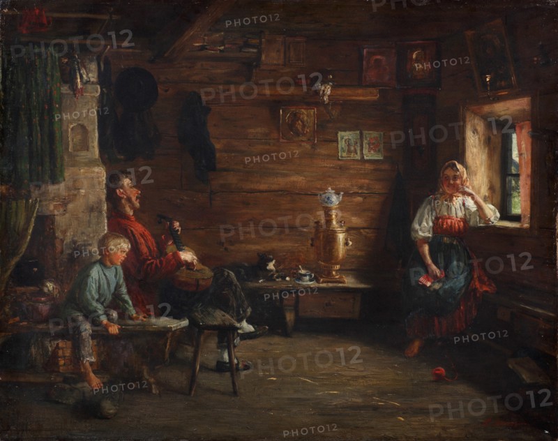 Family Idyll. Artist: Lemoch, Kirill Vikentievich (1841-1910)