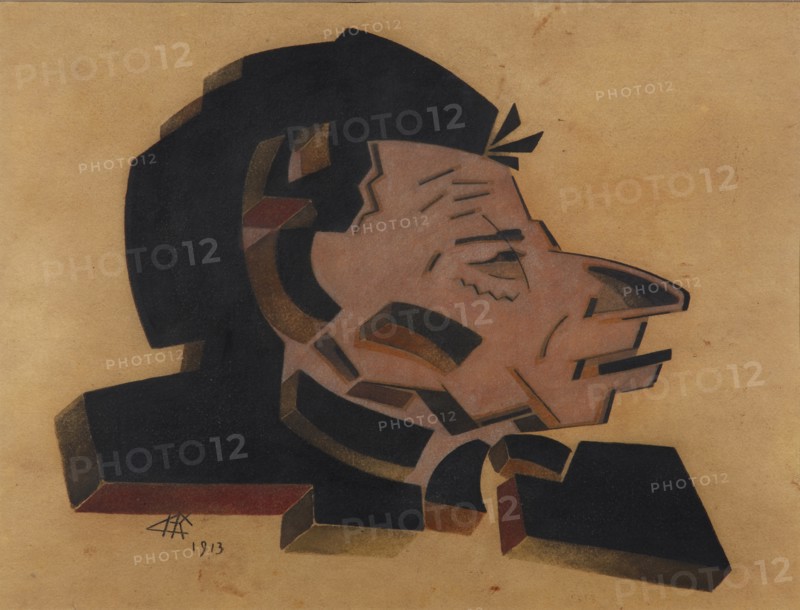 Portrait of Vsevolod Meyerhold (1874-1940), 1913. Artist: Kulbin, Nikolai Ivanovich (1868-1917)