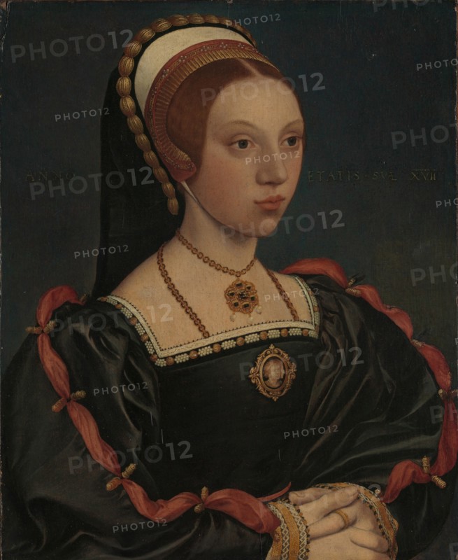 Portrait of a Young Woman (Catherine Howard), ca. 1540-1545. Artist: Holbein, Hans, the Younger, Workshop of
