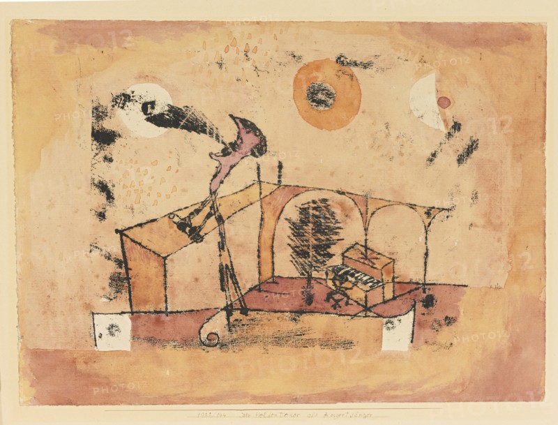 The Heroic Tenor As a Concert Singer, 1922. Artist: Klee, Paul (1879-1940)