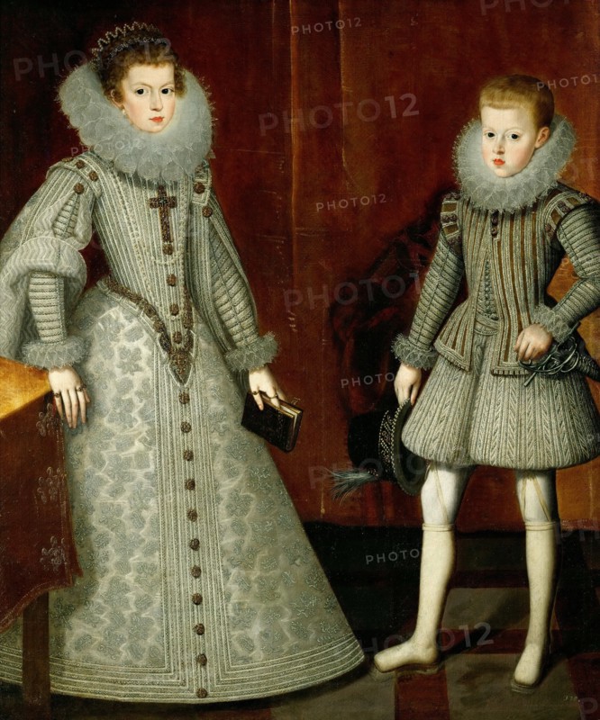 The Infante Philip, later King Philip IV of Spain (1605-1665) and his sister Anne of Austria (1601-1 Artist: González y Serrano, Bartolomé (1564-1627)