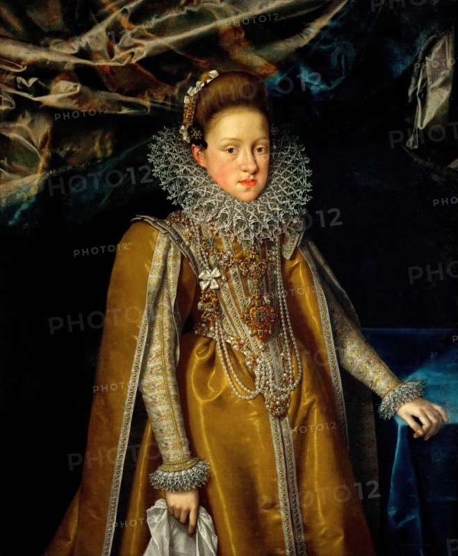 Portrait of Archduchess Maria Maddalena of Austria (1587-1631), Grand Duchess of Tuscany, ca 1604. Artist: Pourbus, Frans, the Younger (1569-1622)