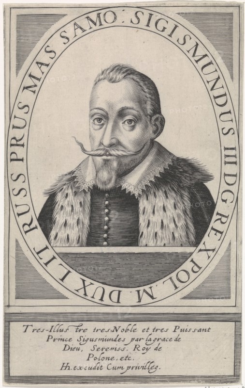 Portrait of Sigismund III Vasa, King of Poland (1566-1632), 1608. Artist: Hondius, Hendrik, the Elder (1573-1650)