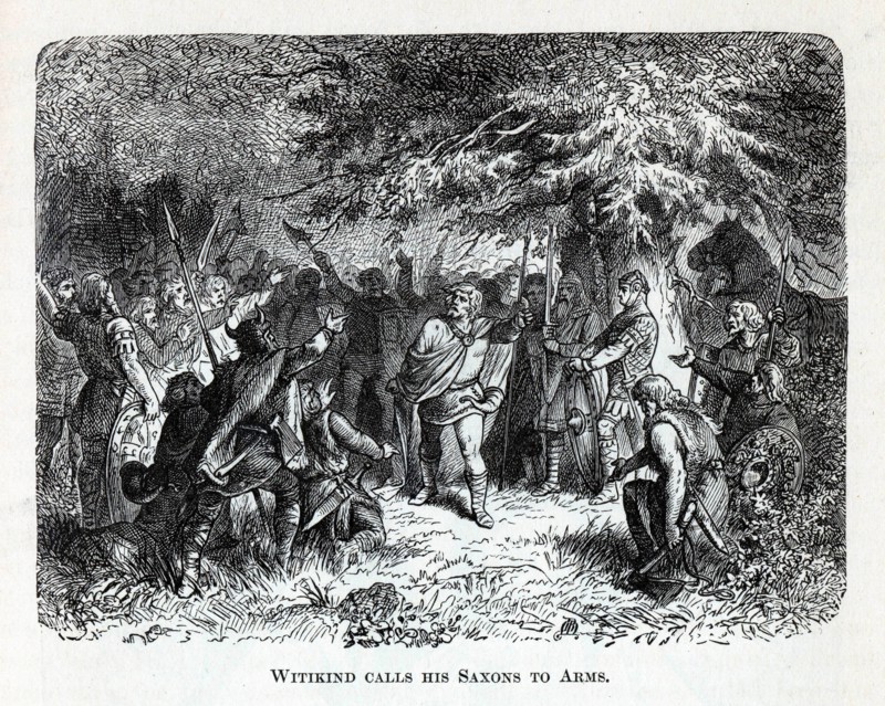 Wittekind calls his Saxons to Arms, 1882. Artist: Anonymous