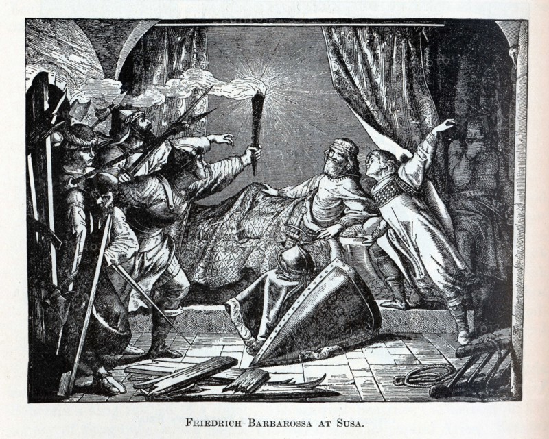 Friedrich Barbarossa at Susa, 1882. Artist: Anonymous