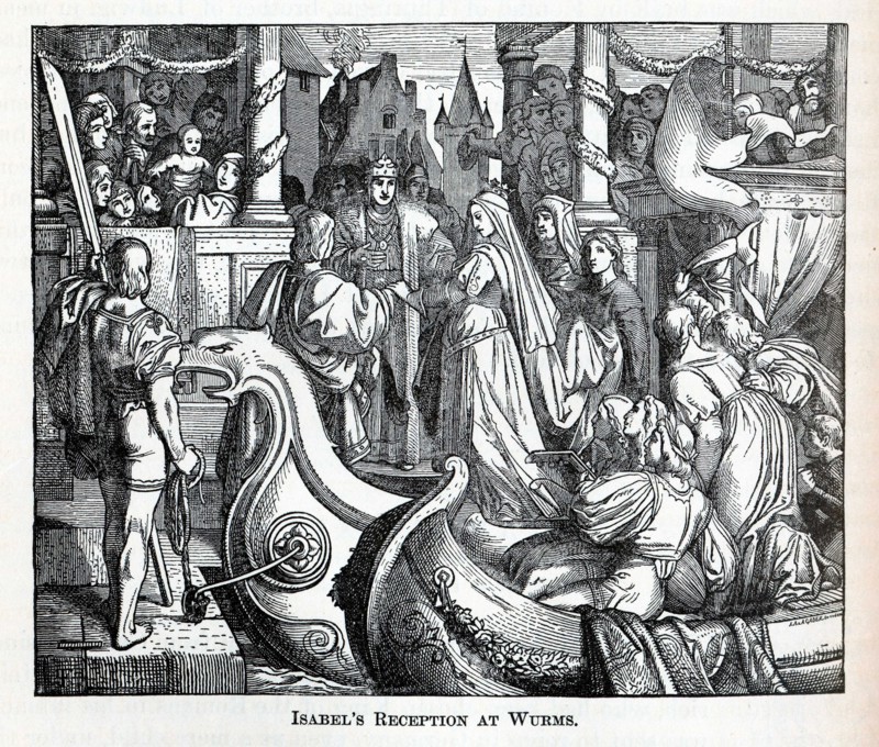 Isabel's Reception at Worms, 1882. Artist: Anonymous