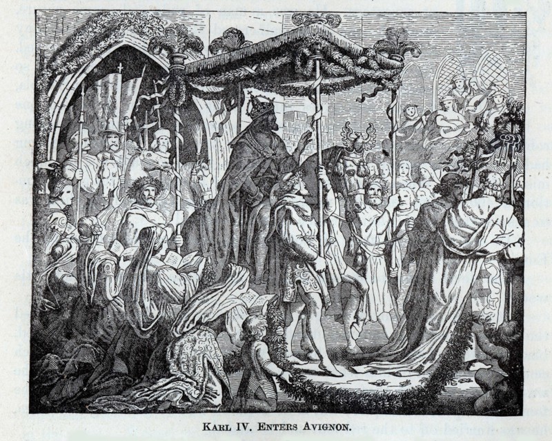 Karl IV Enters Avignon, 1882. Artist: Anonymous